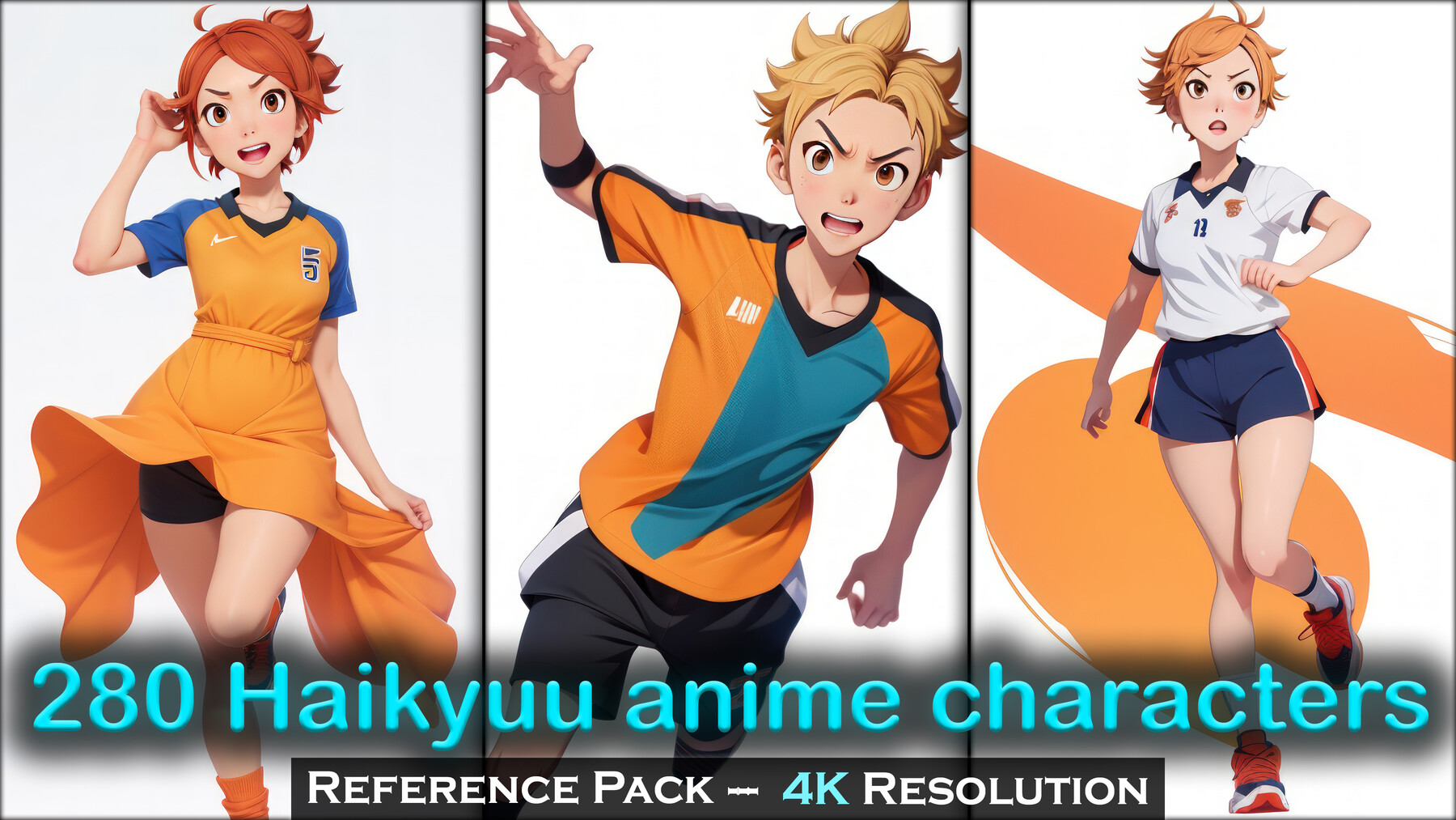 ArtStation - 280 Haikyuu anime characters Reference Pack - 4K